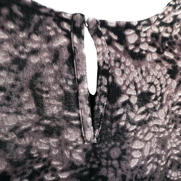 J Jill Dress S P Black Velvet Burnout Party Holiday NYE Mod Whimsigoth Cocktail - Picture 6 of 16